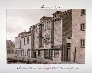 View of the Three Tuns Public House on Jacob Street, Bermondsey, London by John Chessell Buckler