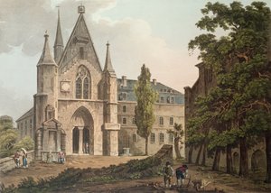 The College de Navarre in Paris, engraved by I. Hill by John Claude Nattes