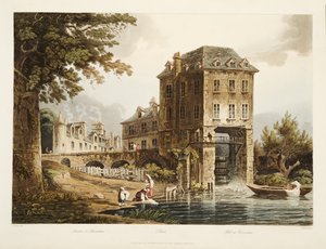 Mill at Charenton, illustration from Versailles, Paris and Saint Denis, pub. 1807