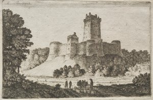 Borthwick Castle from the East by John Clerk of Eldin