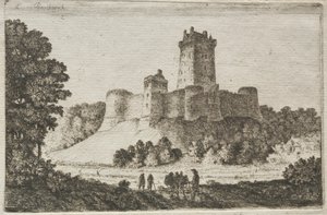Borthwick Castle from the East by John Clerk of Eldin