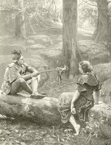 Touchstone and Audrey (engraving) by John Collier