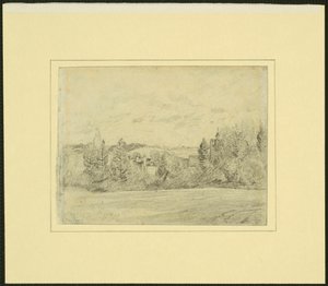 Binfield Rectory and Church, Berkshire by John Constable