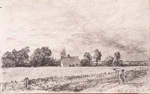 Cottages and Road, East Bergholt