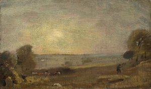 Dedham Vale from the Road to East Bergholt: Sunset by John Constable