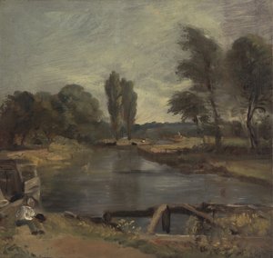 Flatford Lock, between 1810 and 1811 by John Constable