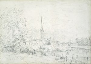 Salisbury Cathedral from the North West, 1829 by John Constable