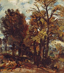 Sketch of a Lane at East Bergholt (c.1810) by John Constable