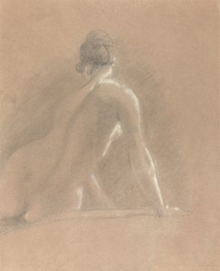 Study of a female nude, seen from behind