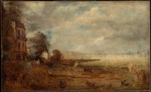 Waterloo Bridge Seen from Whitehall Stairs by John Constable