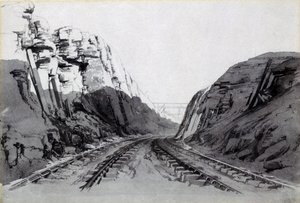 Blisworth Cutting, Northamptonshire, September 1838 by John Cooke Bourne