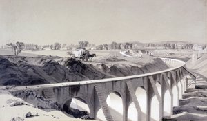 Boundary Wall, Camden Town Station, 14th October 1836 by John Cooke Bourne