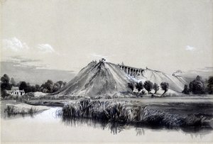 Making the Embankment at Wolverton, 29th June 1837 by John Cooke Bourne
