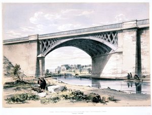 Nash Mill Bridge, near Kings Langley, Hertfordshire, 1839 by John Cooke Bourne