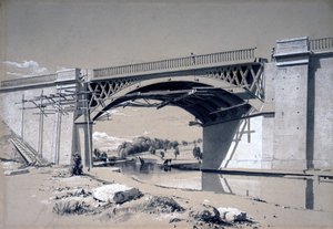 Nash Mills Bridge, Kings Langley, Hertfordshire, 10th June 1837 by John Cooke Bourne