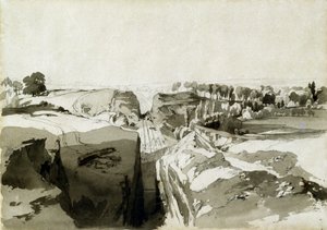 View from the top of the tunnel, Linslade, Buckinghamshire, 12th October 1837