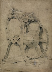 Winch or crab mechanism for winding chains, 1830s by John Cooke Bourne