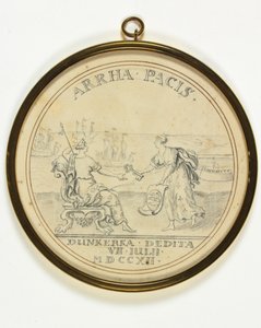 Design for a Medal on the Yielding of Dunkirk by John Croker