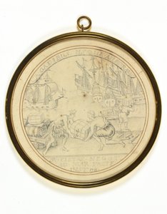 Design for a Medal to Commemorate the Institution of the South Sea Company by John Croker