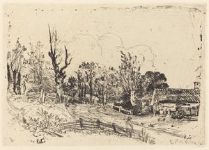 Road with a Farmhouse on the Right by John Crome
