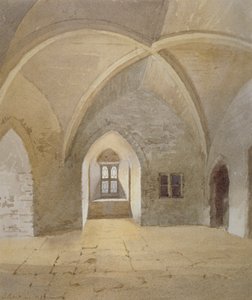 Interior View of the Prison in the Bowyer Tower, Tower of London, Stepney, London by John Crowther