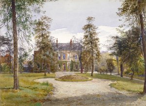 View of Stockwell Park House from the garden, Lambeth, London