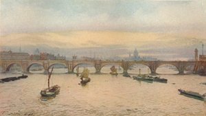 Waterloo Bridge From Charing Cross Railway Bridge by John Crowther