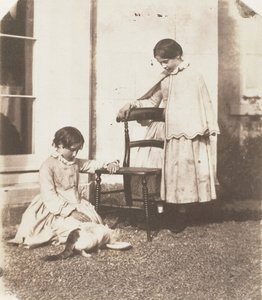 Feeding Poor Puss by John Dillwyn Llewelyn