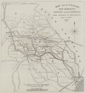 Map Illustrating General Sherman