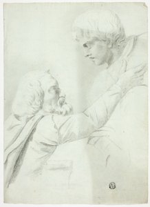 Bearded Man and Boy (from Bas-Relief) by John Downman