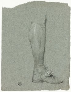 Leg of Standing Figure (front); Sketch of Shoes (back) by John Downman