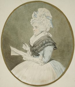 Old Lady with Magnifying Glass by John Downman