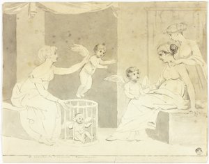 Seller of Loves (after Herculaneum frieze) by John Downman