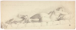 Ancient Statue of Sleeping Hermaphrodite by John Downman