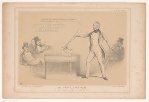 Caricature with Lord Palmerston (title on object: A Great Cry and Little Wool or The Right of Search, Versus the Right of Visit!) (series title on object: HB Sketches)