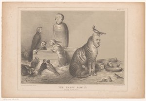 Caricature of Lord Ashley (The Happy Family. Dedicated to Lord Ashley) by John Doyle