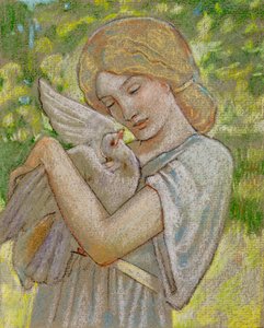 Girl with a dove