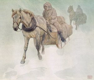 Horsedrawn sleigh, illustration from 