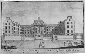 A Perspective View of the Front of the Royal Infirmary from the North