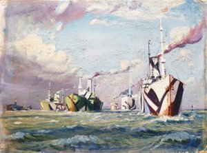 A Cunarder (steamship), c.1918