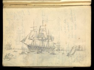 Seascape, Sketchbook by John Everett