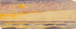 Seascape, Yellow Sea and Purple Clouds, Late 19th Century - Mid 20th Century by John Everett