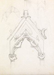 A Whimsical Gothic Archway by John Everett Millais