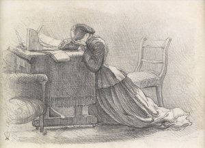A Wife - Illustration to a Poem by John Everett Millais