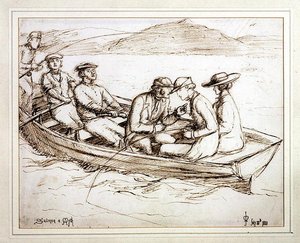 Salmon a Myth by John Everett Millais