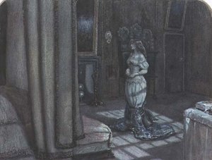 The Eve of St. Agnes: Interior at Knole near Sevenoaks by John Everett Millais