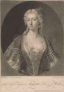 Her Royal Highness Augusta Princess of Wales, 1751 by John Faber the younger
