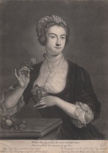 Mrs. Clive, When Beauty Pleads Her Own Resistless Cause, She Not Solicits, But Commands Applause by John Faber the younger