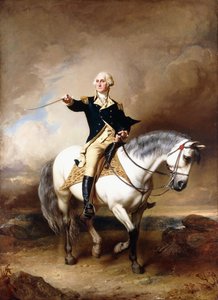 Portrait of George Washington taking the Salute at Trenton by John Faed
