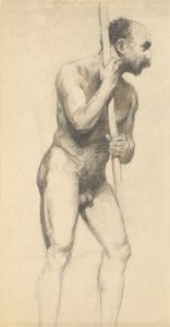 Male Nude with a Pole by John Ferguson Weir